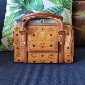 MCM cognac Boston Bag